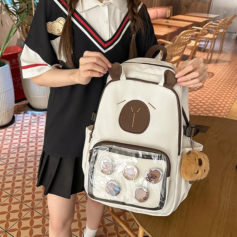 Large Capacity Backpack Student Cartoon Schoolbag Children Lightweight Backpack