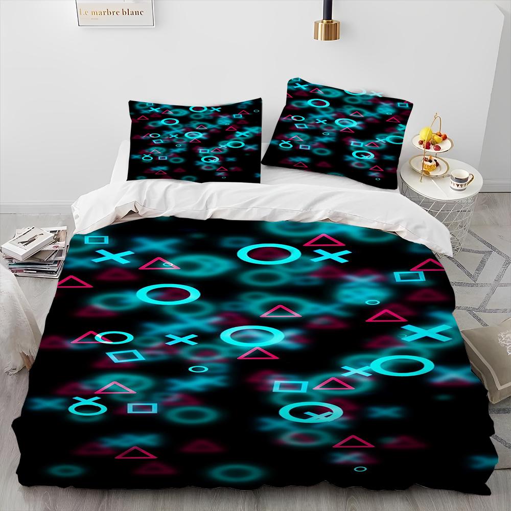 Comforter Cartoon Gamer Game Controller Comforter Bedding Set Bed Set King Queen Size Bedding Set Child
