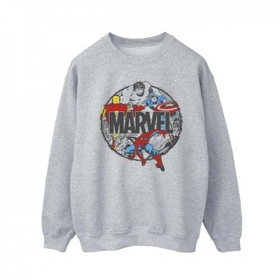 Mens Comics Character Circle Sweatshirt