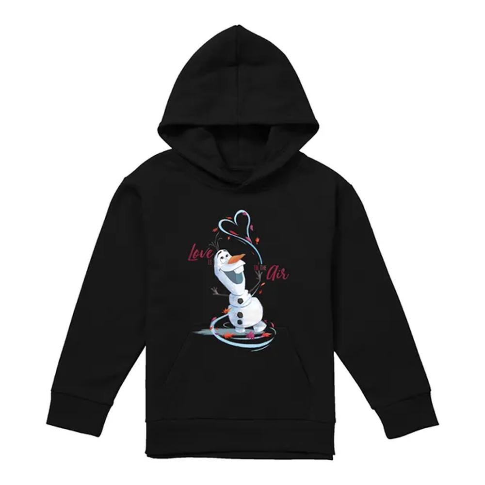 Frozen Childrens/Kids Love Is In The Air Olaf Valentine`s Day Pullover Hoodie