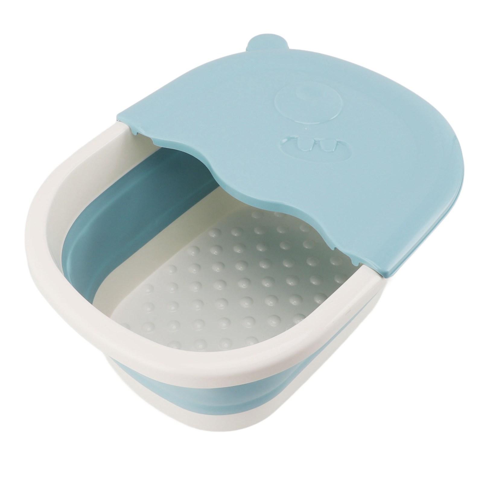 

Collapsible Foot Bath Basin for Kids Foot Soak Tub with Massage Acupoint Multifunction Collapsible Feeting Soak Tub Blue