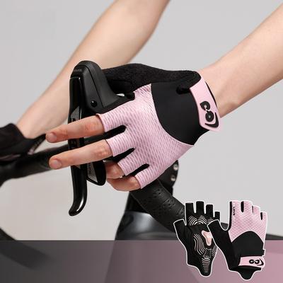 1PAIR Riding Gloves Half Finger Outdoor Mountain Bike Shock Absorption Non-slip Breathable Yoga Sports Fitness Gloves