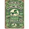 Vintage Rolling Rock Beer Metal Sign Retro Brewery Wall Art Man Cave Bar Decor Statement Piece for Beer Enthusiasts