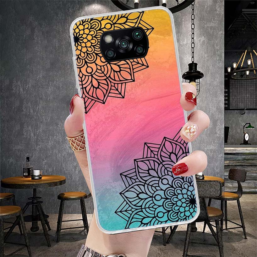 Totem Mandala Colorful Flower Soft Phone Case For Xiaomi Redmi 15C 15 13C 13 Poco X5 X6 X7 F7 Ultra M7 12C 12 10 10C 9C 9A 9T 9