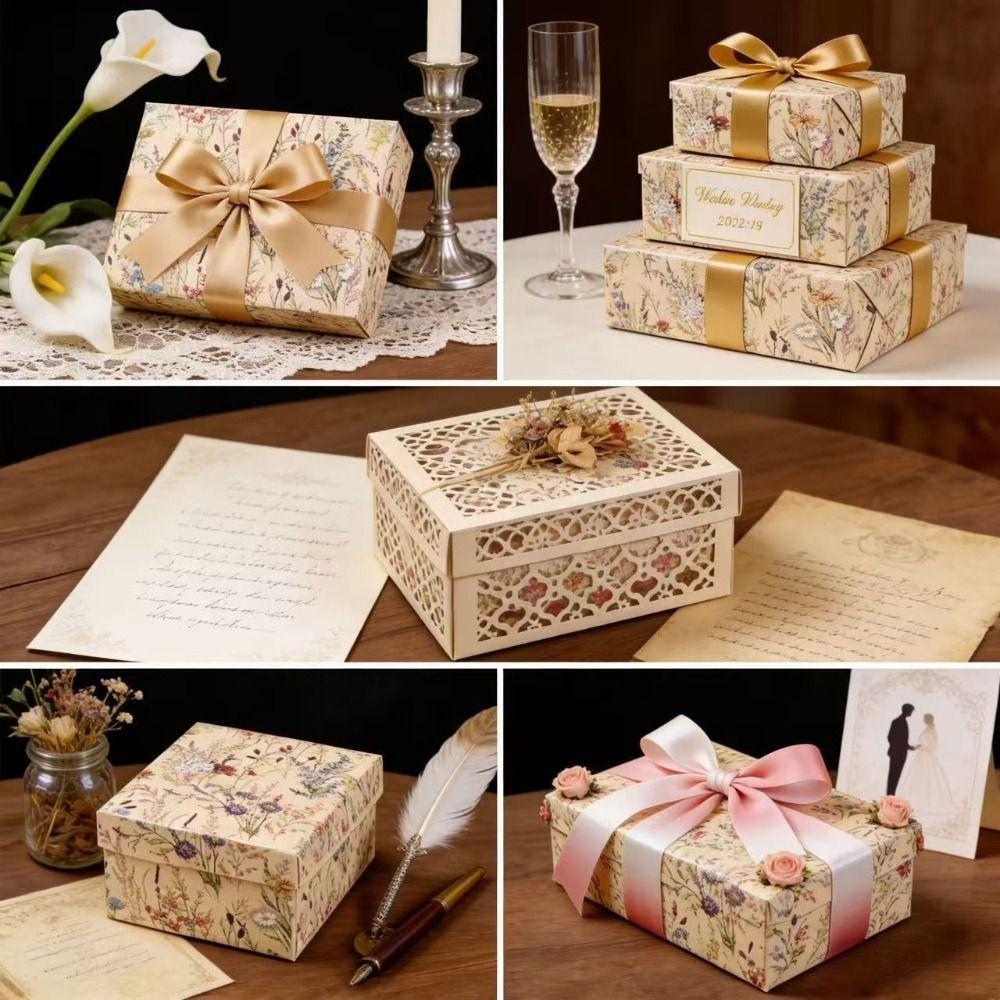 5m/Roll Wildflower Wrapping Paper Vintage Decorative Wrapping Paper Roll Present Wrapping