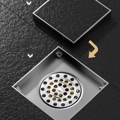 Bathroom Toilet 304 Stainless Steel Deodorizing Floor Drain Invisible Floor Drain Hidden Kitchen and Bathroom Floor Drain