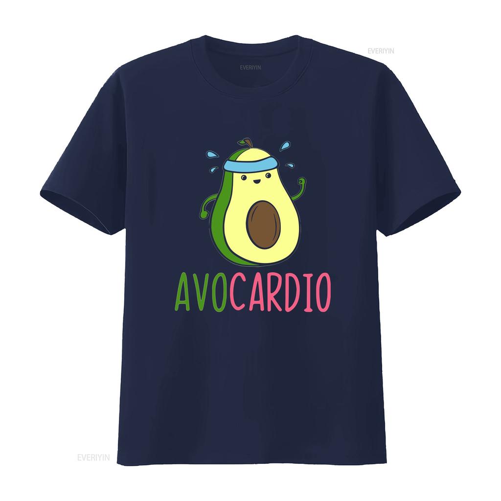 Avocardio Gym Workout Avocado Avo Cardio T Shirt Baggy Boyfriend 2320 Vintage Washed Comfortable Casual Fashion Stylish
