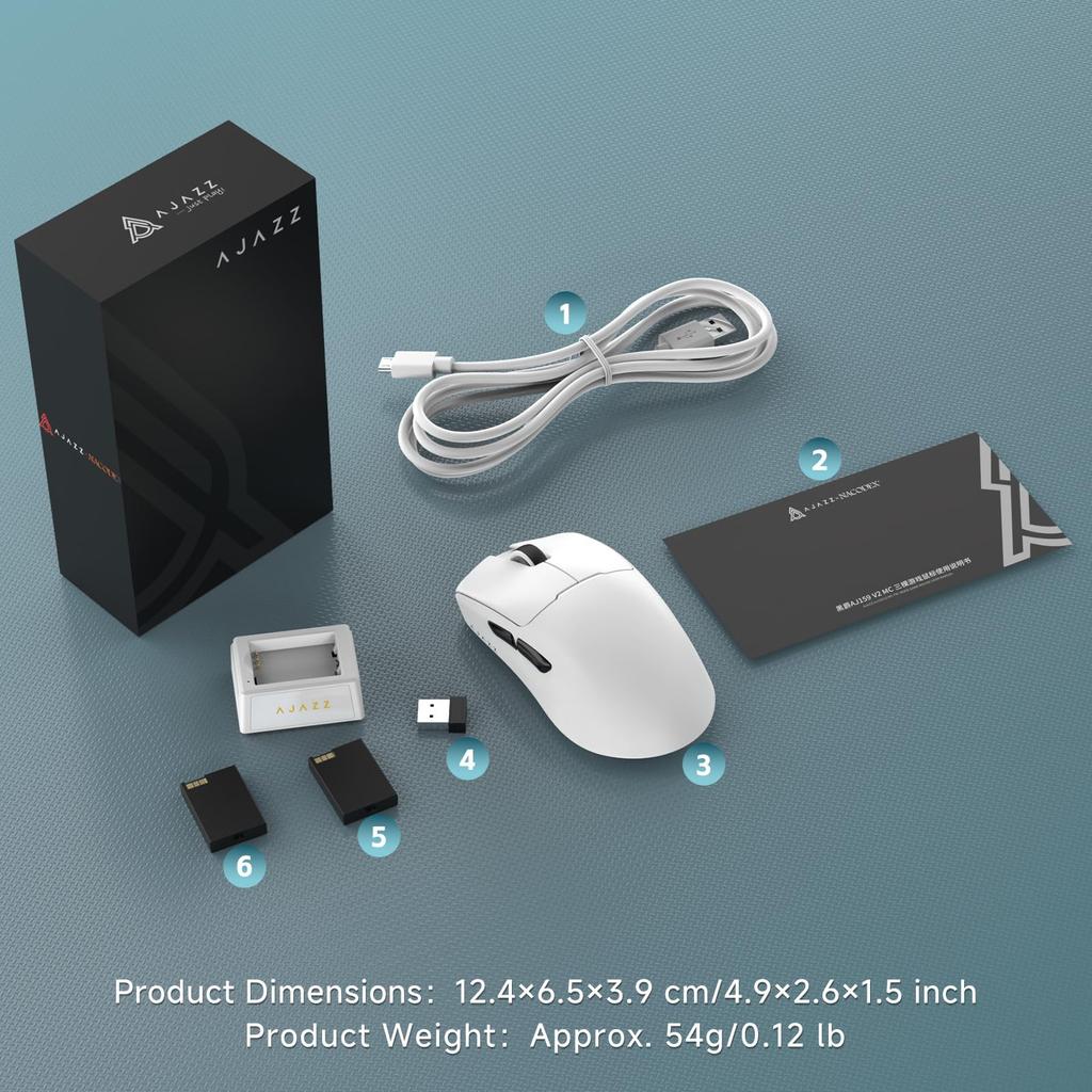AJAZZ Japan Official AJ159V2MC Gaming PAW3311 Replaceable Dedicated Charging Battery Charging 1KHz Polling RGB Ergonomic Technical Standards
