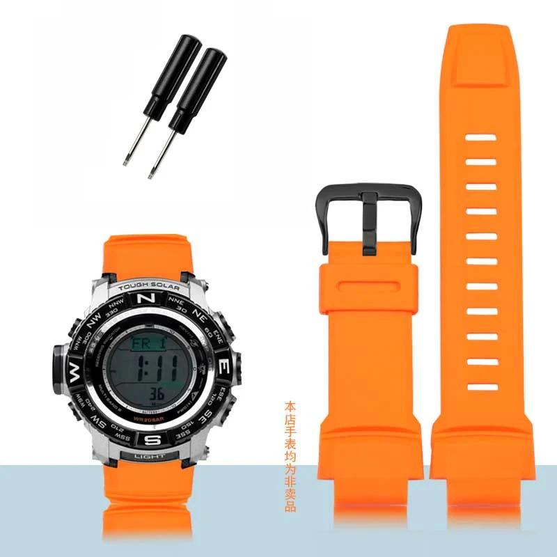 

Watch Band For Casio PROTREK PRG-200/260/270/500/250G PRW-2500/5100//5000 PRW-2000 PRW-3500 Strap Rubber Bracelet Wristband 18mm