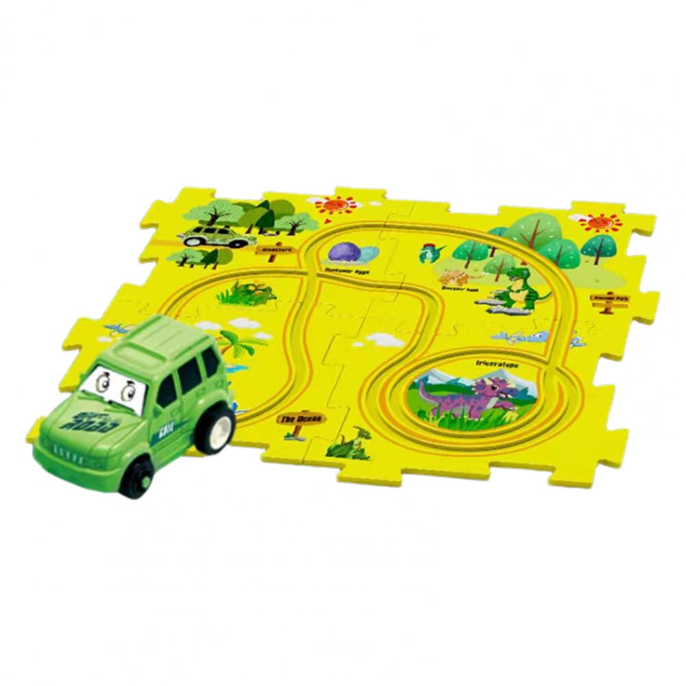 Flexibles Eisenbahnschienen-Schienenauto-Puzzle-Spielzeug DIY Zusammenbau Puzzle Eltern-Kind-Interaktionsspielzeug Elektrisches Schienenauto-Puzzle-Spielzeug Geschenke