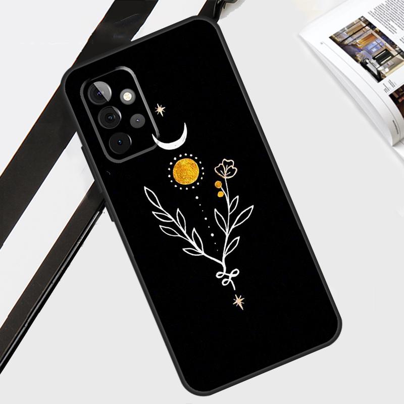 Sun Flowers Cat Snake Moon Case For Samsung Galaxy A12 A22 A32 A52 A56 A36 A26 A16 A06 A54 A34 A14 A13 A53 A15 A35 A55