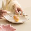 Vassoio Uccellino Carino, Piatto da Dessert in Ceramica, Vassoio Portagioie e Portoggetti 2 in 1, Portasapone Fatto a Mano, Decorazione per la Casa