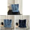 Cowboy Canvas Compact Shoulder Bag With Stitch Detailing For Street Fashion