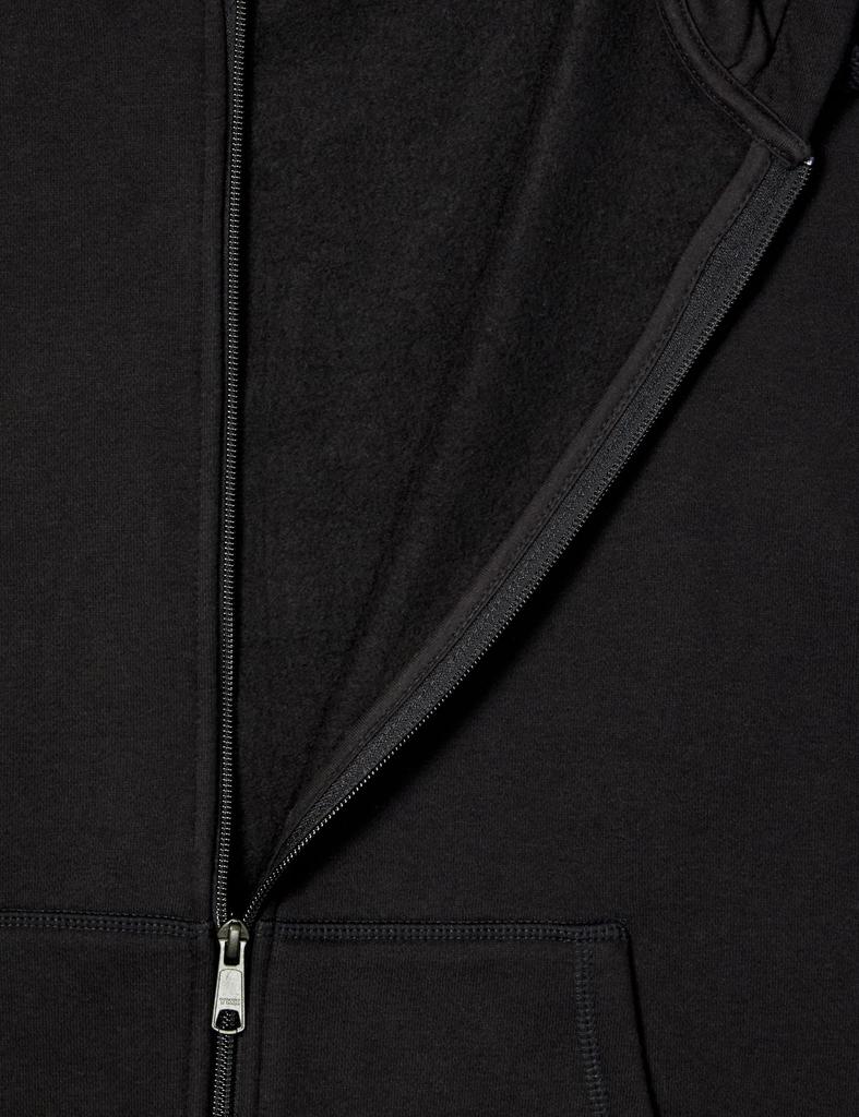 Amazon Essentials Men's Zip-Up Fleece-Lined Hoodie, Black, Size 2XL