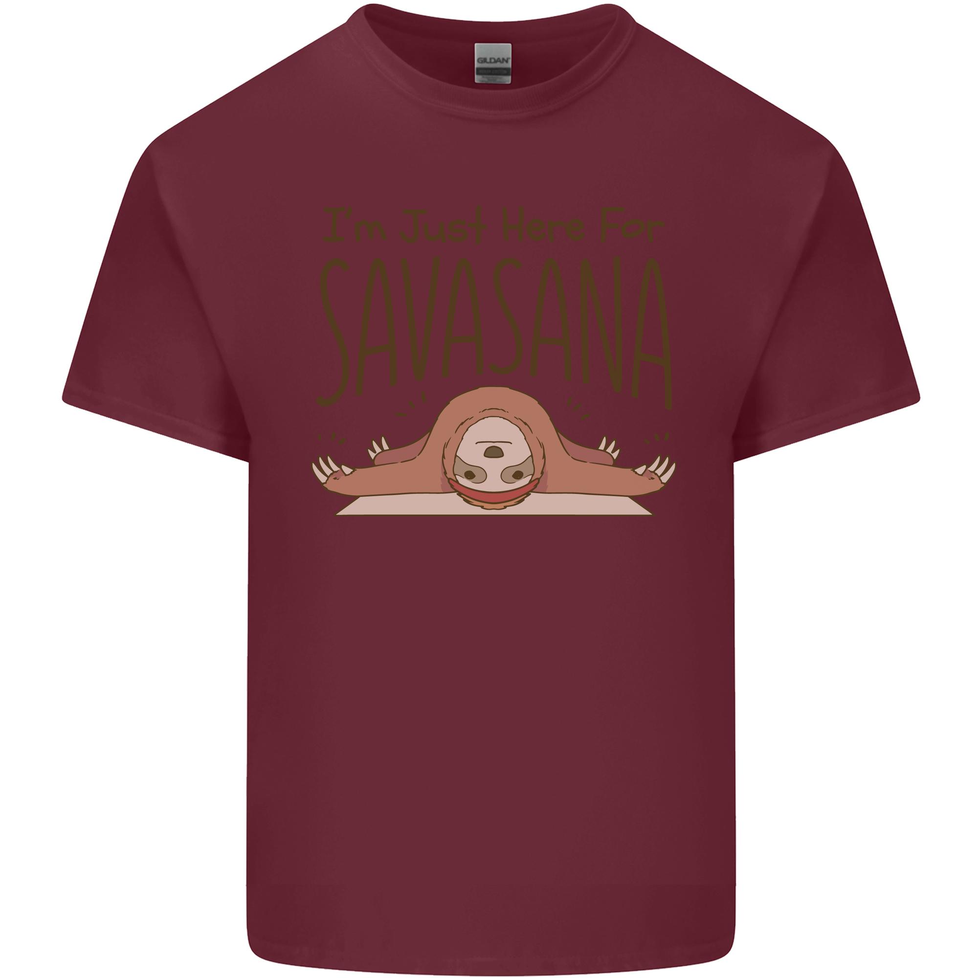 Im Just Here for the Savasana Funny Yoga Unisexs Light Cotton TShirt S