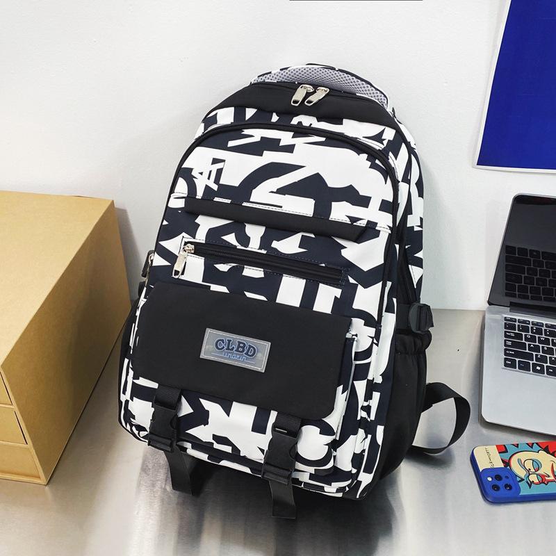 Student Backpack Women's College School Bag Personalized Graffiti Funny Versatile Casual Backpack