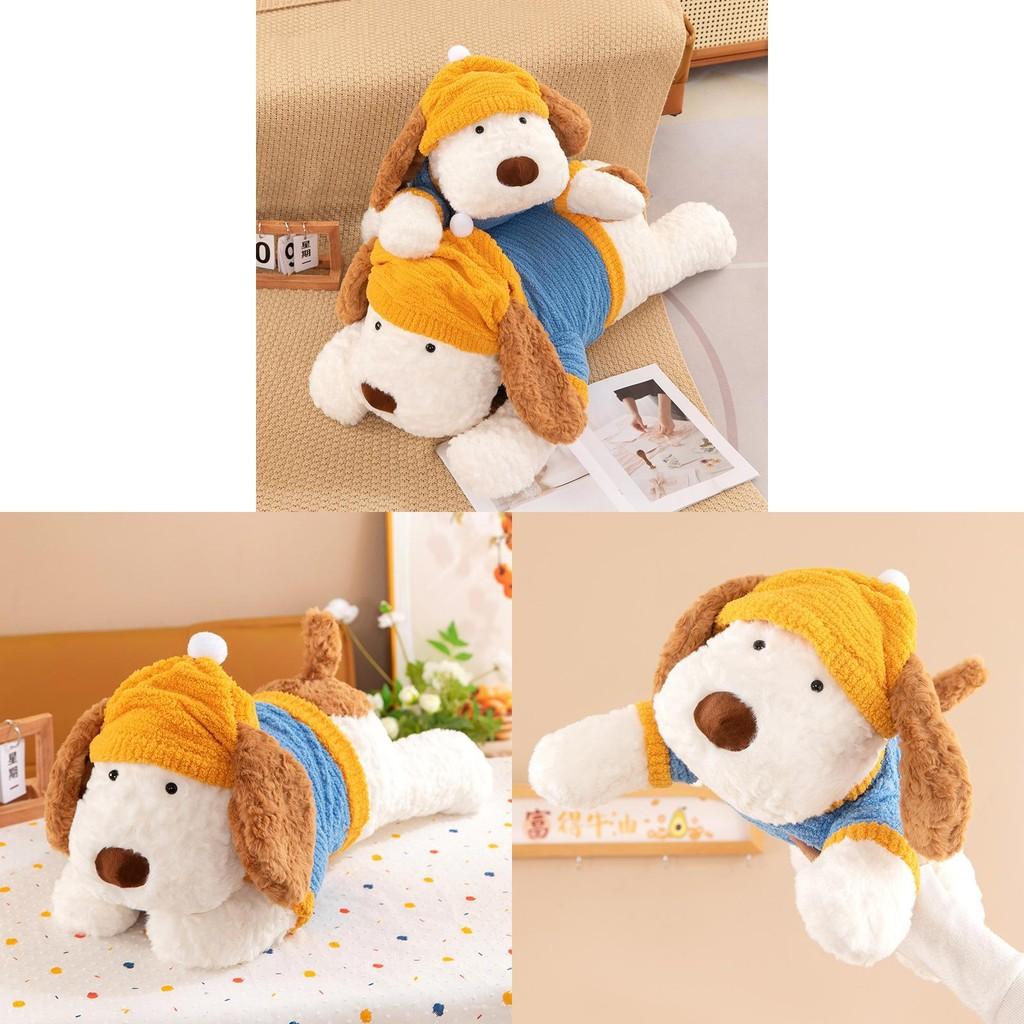 Lying Dressing Down Dog Plush Toys Stuffed Dolls Sleeping Companions Pillows