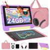 Tablet Infantil Android 15, 7 Polegadas, 24GB RAM+32GB ROM, Controle Parental, Capa à Prova de Choque