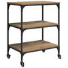 Kitchen Trolley Artisan Oak 60 x 41 x 76 cm Wood Based Material