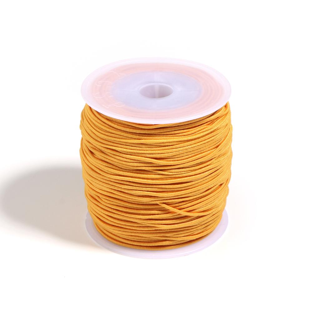 50M/roll 1mm Round Elastics Cords Chinese Knot Rope Bracelet Braided String Thread For DIY Tassels Beading String Jewelry Making