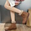 European and American Chelsea Short Boots 2024 New Winter Short Plush Suede Flat Shoes Warm Sports Women's Shoes Zapatos Mujer