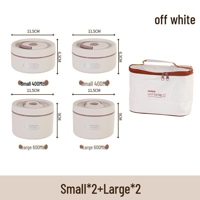 Round Multi-layer Stainless Steel Insulated Bento Box with Lid - Microwaveable Lunch Container for Office and Students.