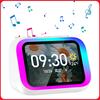 Smart Speaker Alarm Clock Portable BT Speaker with RGB Lights Home Speaker for Bedroom Living Room