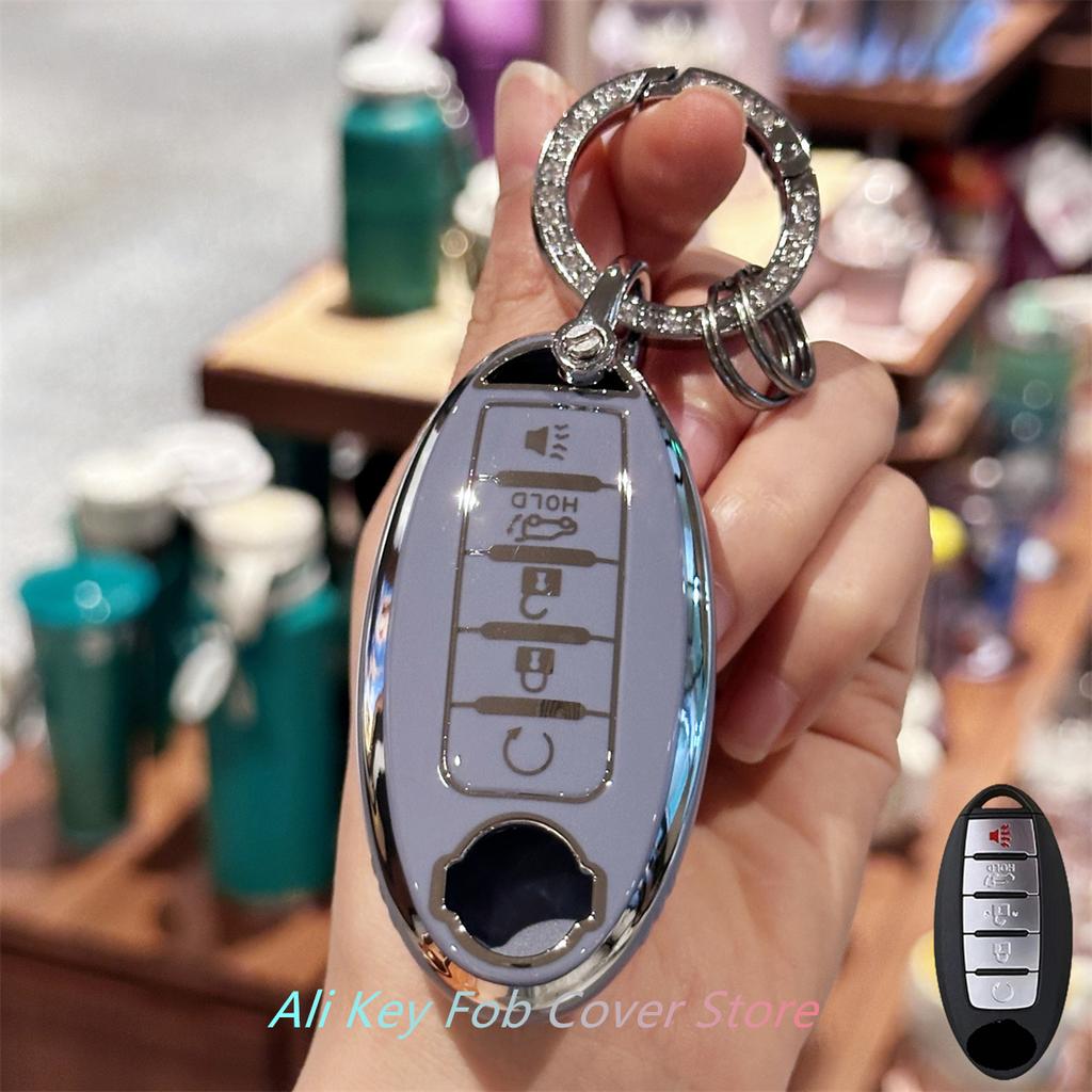Key Fob Cover Keychain Lanyard for Nissan Altima Maxima Murano Rogue Sentra 370z Pathfinder Smart Control Key Protecto