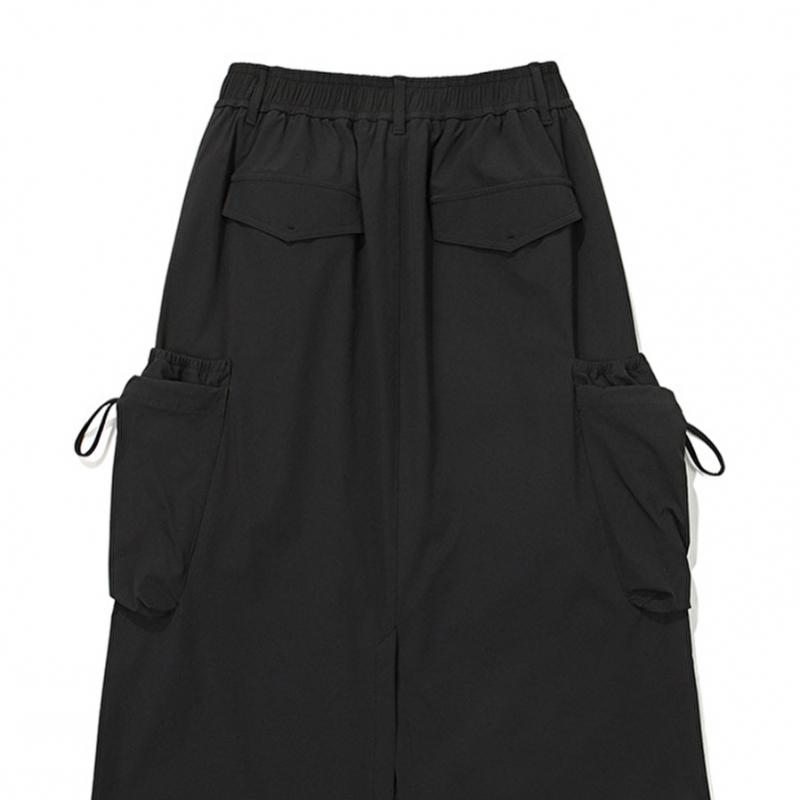 Ripstop Flexibler Raffung Rock Schwarz