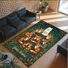 Fox Theme Crystal Velvet Floor Rug Personalized Custom Name Text Warm Carpet Home Decoration