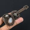Rainbow Moonstone Pendant Gemstone Jewelry, 999 Copper Wire Wrapped Pendant, Handmade Beautiful Jewelry Pendant