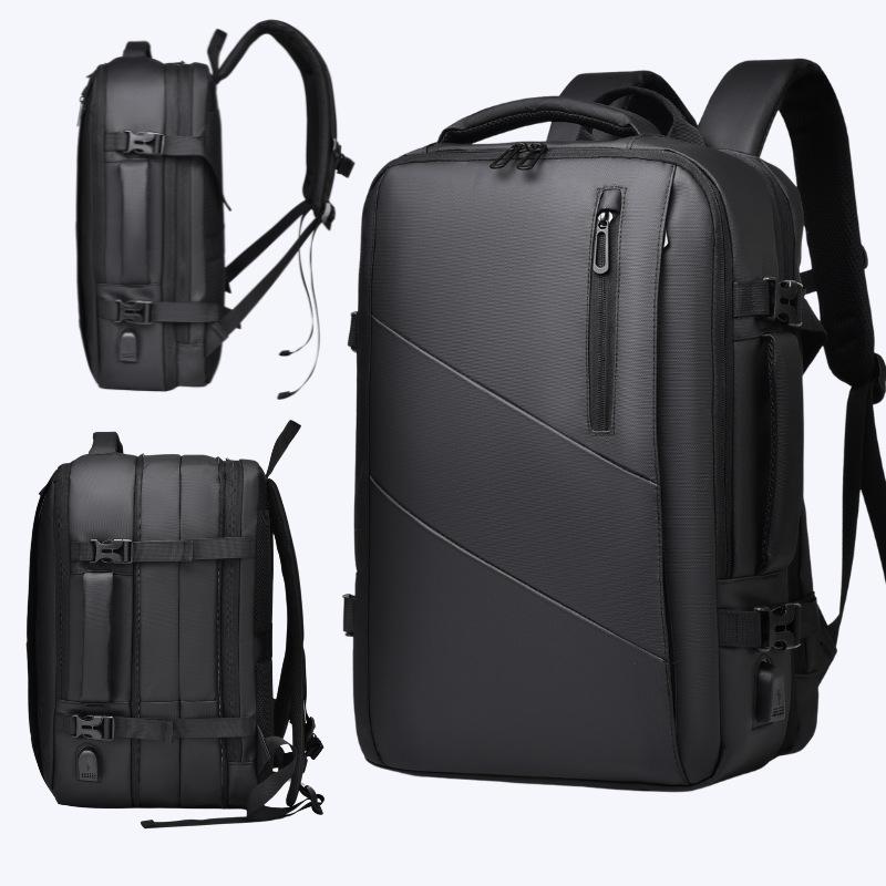 Backpack Large Capacity Men's High-end Backpack Computer Bag High-end Business Bag Expandable Backpack