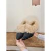 Korean female teddy roll! Stylish pointed-toed plush heel small leather shoes for women's autumn and Korean version of plush plush single shoes