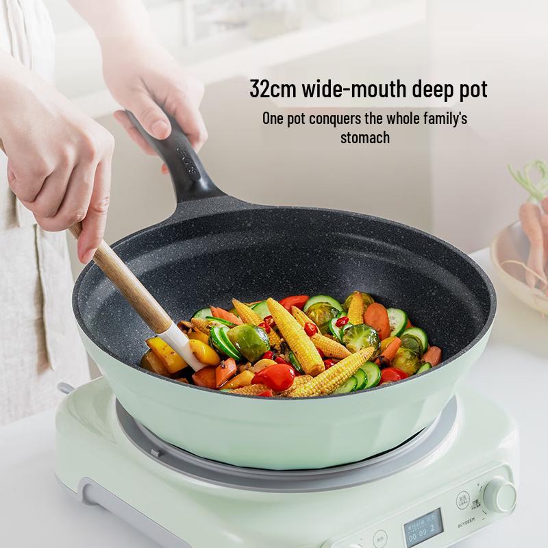 Buydeem 32cm Non-Stick Stir-Fry Wok