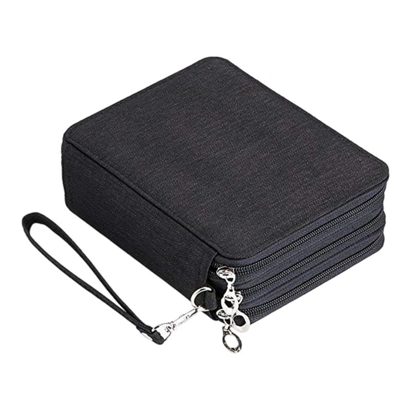 

Coloured Pencils Storage Bag Pencil Case Pencil Bag Large Capacity Pen Bag Pencil Organiser for Colouring Pencils чорний