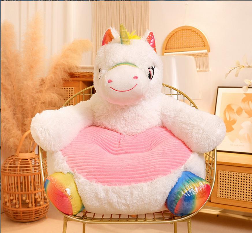 Animal Children's Plush Chair Kawaii Kids Sofa Couch Teddy Bear Unicorn Toddler Sofa Comfy Pillow Chair for Boys Girls Furniture