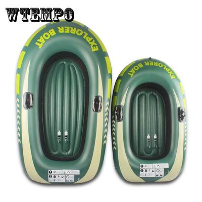 Zwei-Personen-Schlauchboot Grünes Fischerboot Gummiboot PVC-Kajak Verdicktes Treibboot