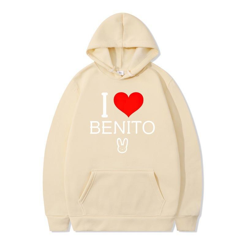 New un verano sin ti bad bunny anime print fashion men's casual hooded sweater
