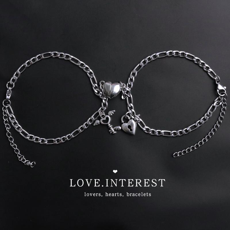 Alloy Personalized Hip-Hop Bracelet Men'S And Women'S Metal Chain Simple Atmosphere Versatile Jewelry