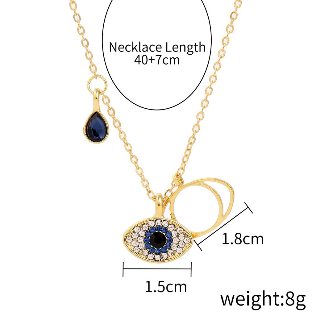 Collier pour Femmes Pendentif Collier Multicouche Collier INS Beau Collier Élégant pour Elle