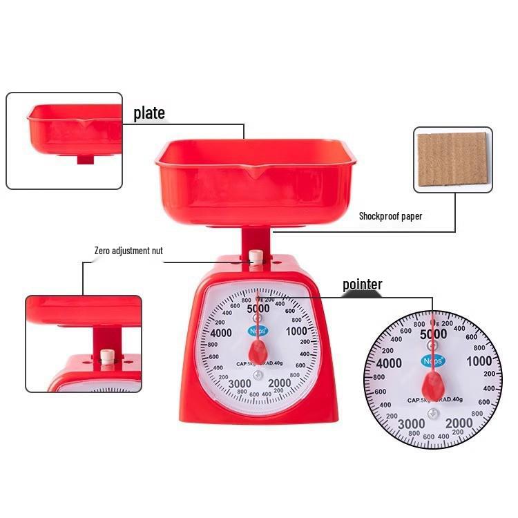 Kuchyňská váha s pružinou - Vzdělávací pomůcka pro třetí třídu k učení kilogramů