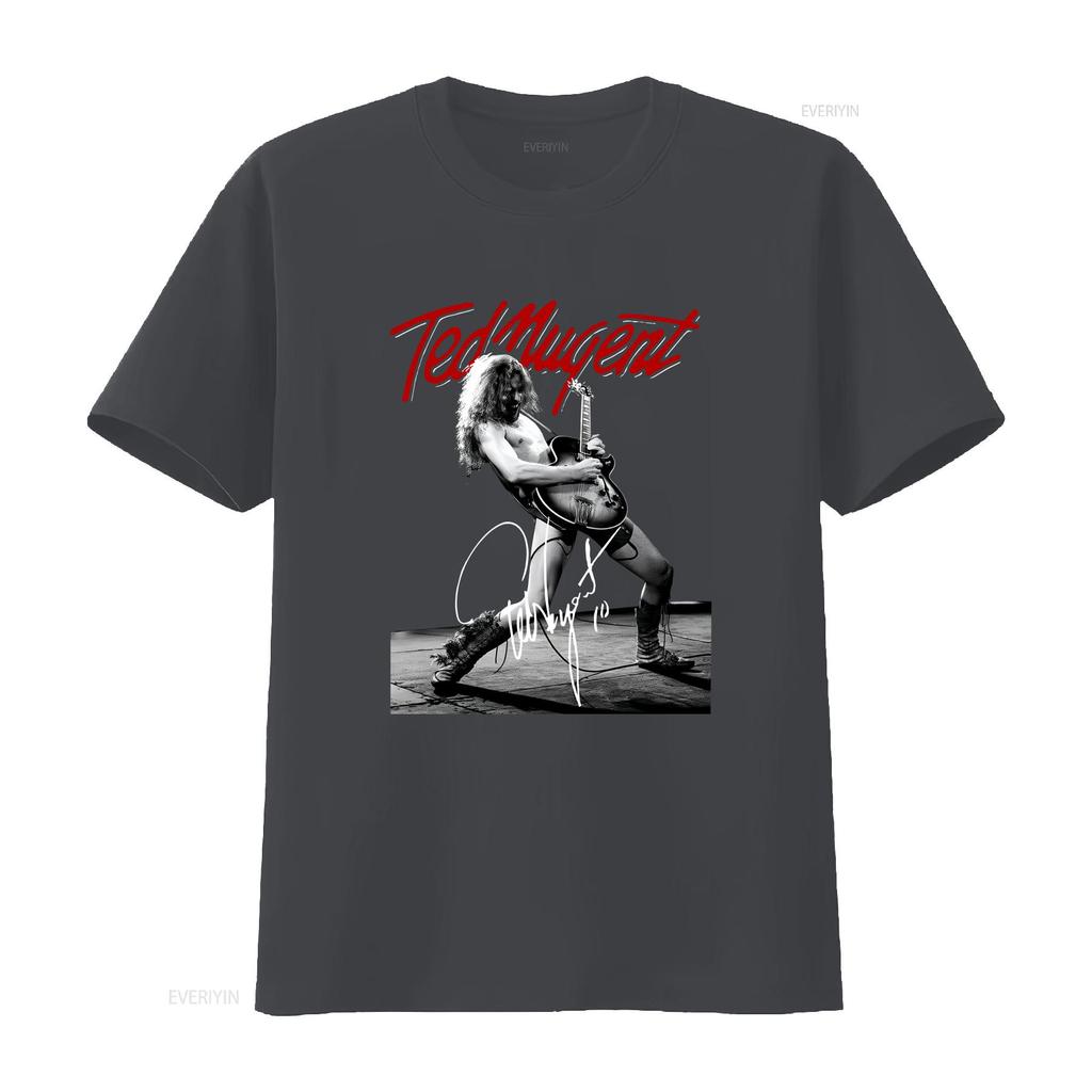 Vintage Ted Nugent Live Black For Fans All Size T Shirt Vintage Washed Breathable Graphic Slightly Versatile Streetwear Fashion