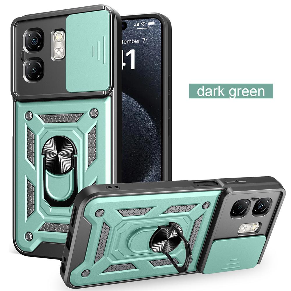 Slide Lens Camera Protect Armor Funda for Infinix Smart 9 Case Magnetic Rotate Ring Stand Holder Cover for Infinix Hot 50i Case