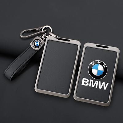 Zinklegierung Leder Auto Smart NFC Karten Schlüssel Etui Abdeckung Schale Für M 3 5 7 Serie X1 X3 X5 X6 X7 535le Auto Schlüsselanhänger Zubehör