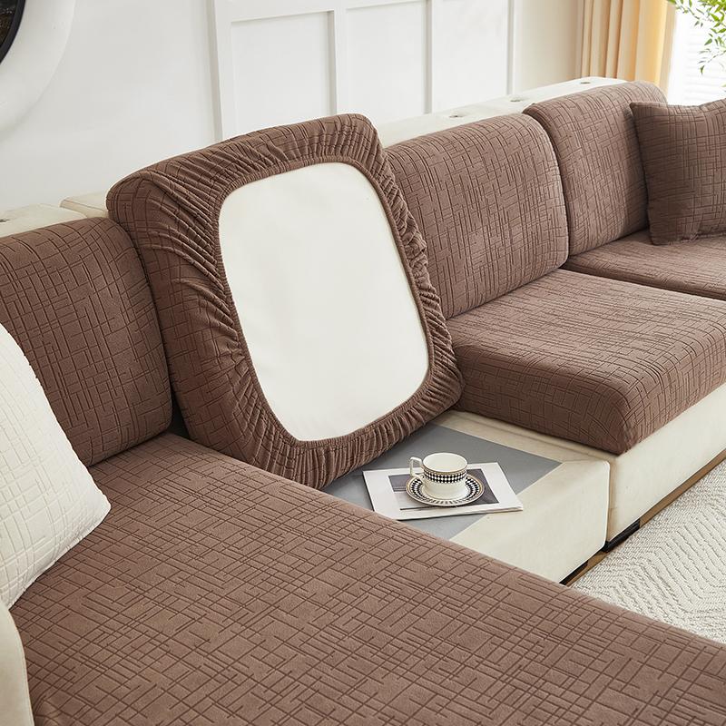 1Pc Jacquard Stretch Sofa Cushion Cover Elastic Fit Soft Washable Sofa Slipcover For Living Room Couch Cushion Cover Home Decor