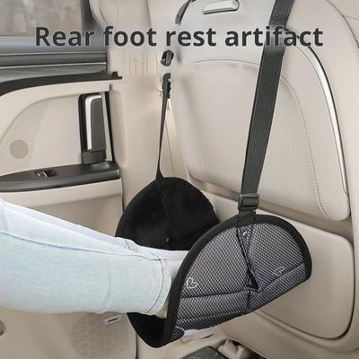 Yousheng Airplane Foot Hammock Cartoon Pattern Ergonomic Design Adjustable Simple Installation Foot Rest Hammock Travel Essentials