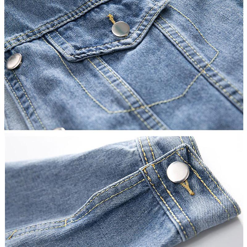 Extra Large Size Women's Denim Jacket Women's Korean Version Loose Student  Jean Jackets Top L-5XL