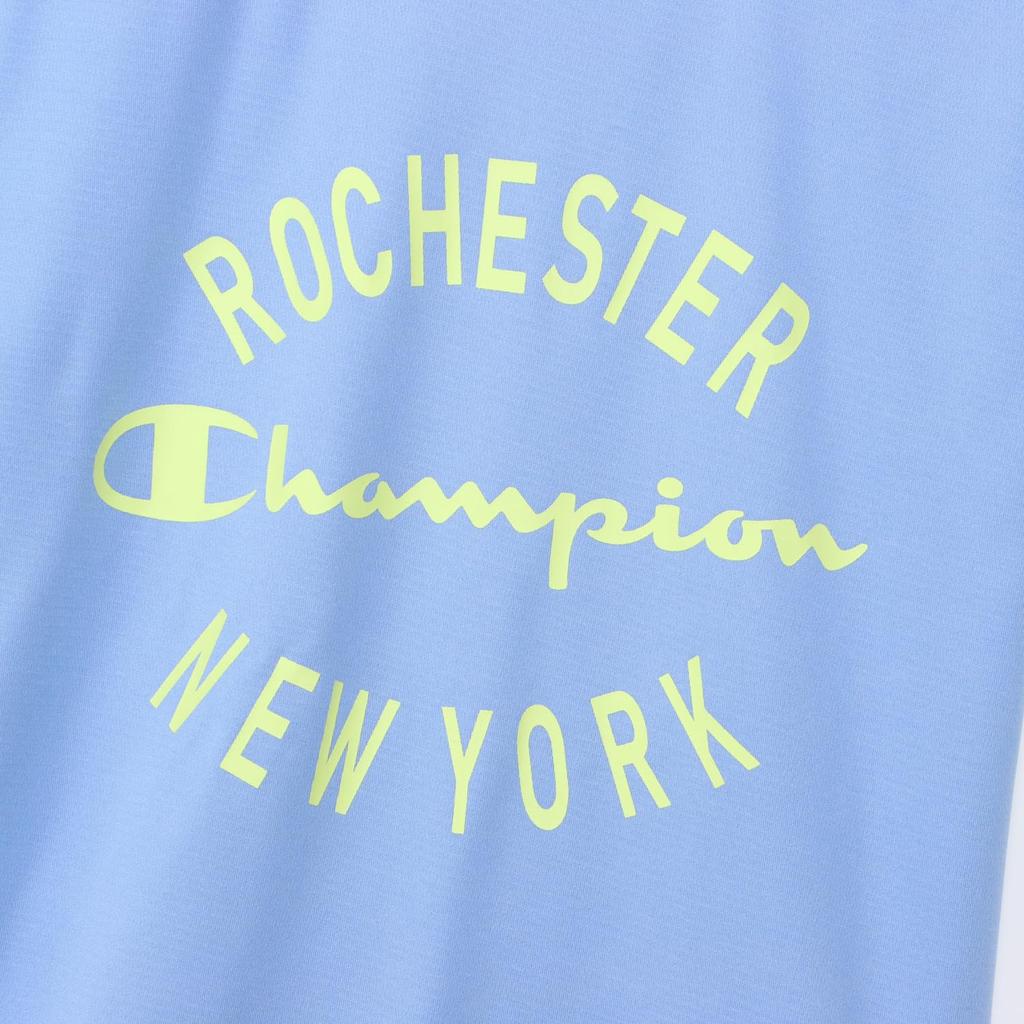 Champion Short Sleeve Crew Neck Tracksuit Set with Graphic Logo Basic Sport and Pale Kids' (2-Piece Set) Quick-Drying Print, T-Shirt Shorts, Blue,