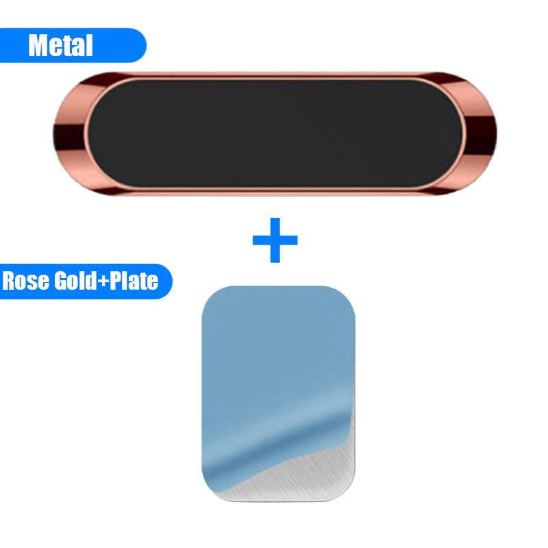 Magnetic Car Phone Holder Dashboard Mini Strip Shape Stand For iPhone Samsung Xiaomi Metal Magnet GPS Support Car Mount for Wall