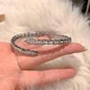 18K Gold Snake-shaped Zirconia Bracelet - European & American Design, Luxurious High-end Jewelry